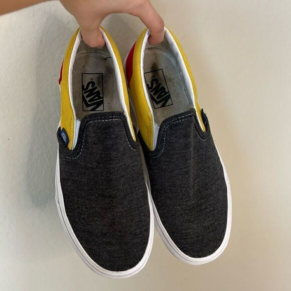 Vans Classic Coastal Grey Yellow Sneakers Size 8 - Picture 5 of 14